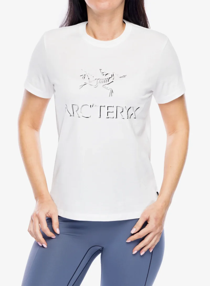 Tricou cu imprimeu femei Arcteryx ArcWord Cotton T-Shirt SS - white light