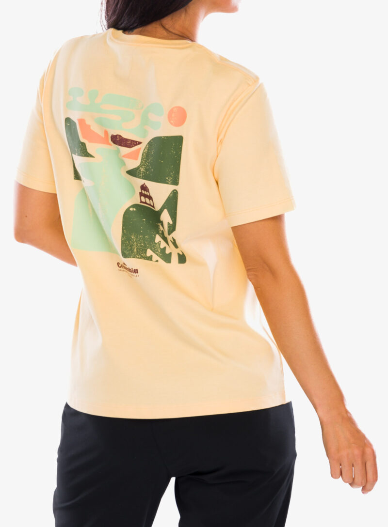 Preţ Tricou cu imprimeu femei Columbia Boundless Beauty Logo S/S Tee - sunkissed/simple gorge