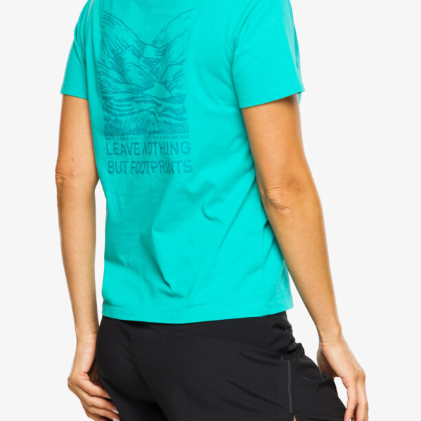 Tricou cu imprimeu femei Inov-8 Graphic Tee SS Footprints - teal preţ