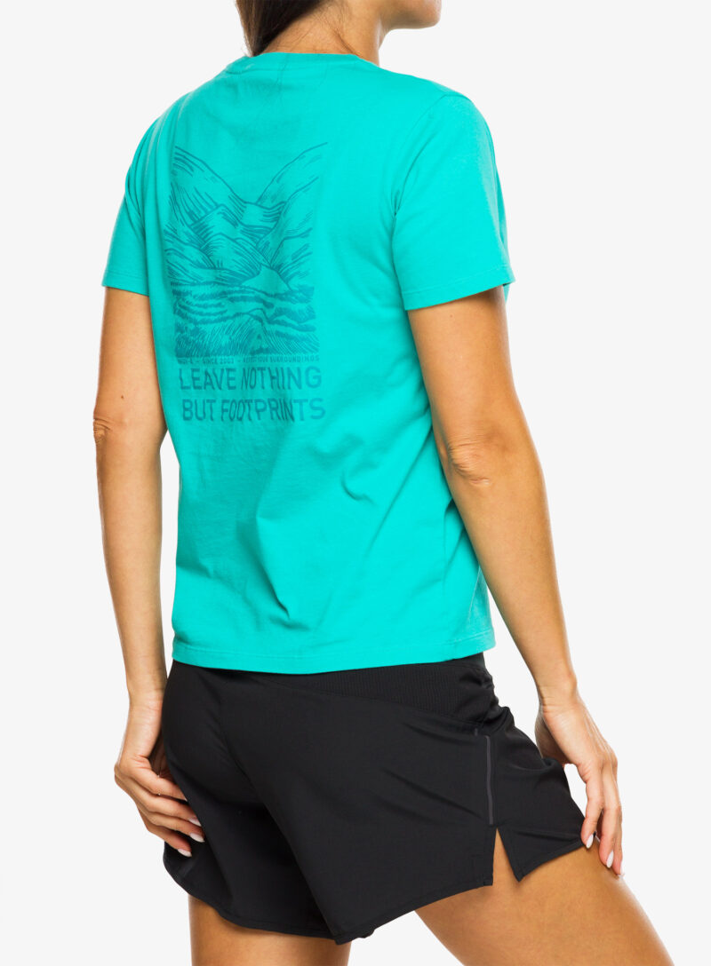 Tricou cu imprimeu femei Inov-8 Graphic Tee SS Footprints - teal preţ