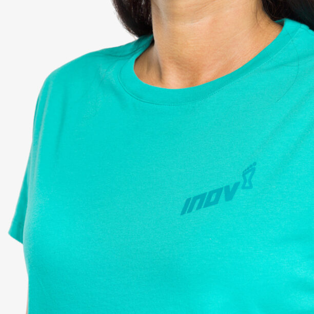 Original Tricou cu imprimeu femei Inov-8 Graphic Tee SS Footprints - teal