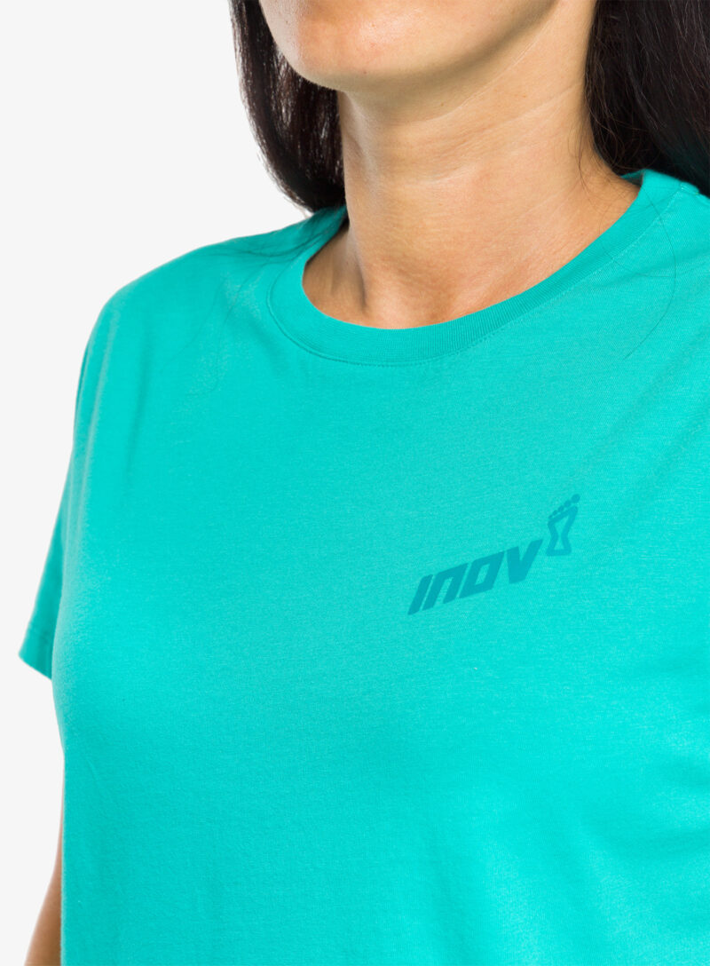 Original Tricou cu imprimeu femei Inov-8 Graphic Tee SS Footprints - teal