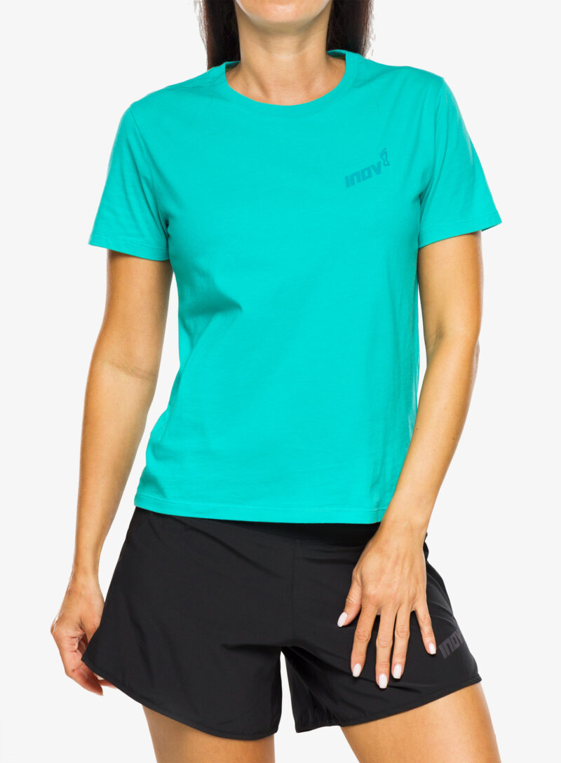 Tricou cu imprimeu femei Inov-8 Graphic Tee SS Footprints - teal