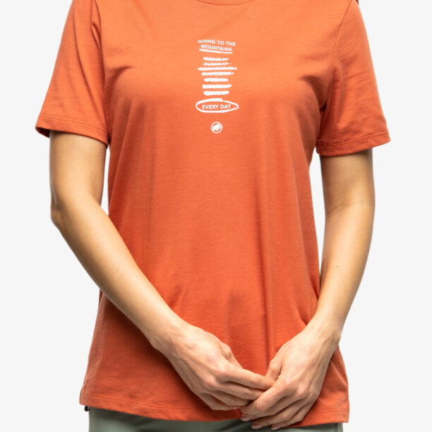 Original Tricou cu imprimeu femei Mammut Core T-Shirt Every Day - terracotta