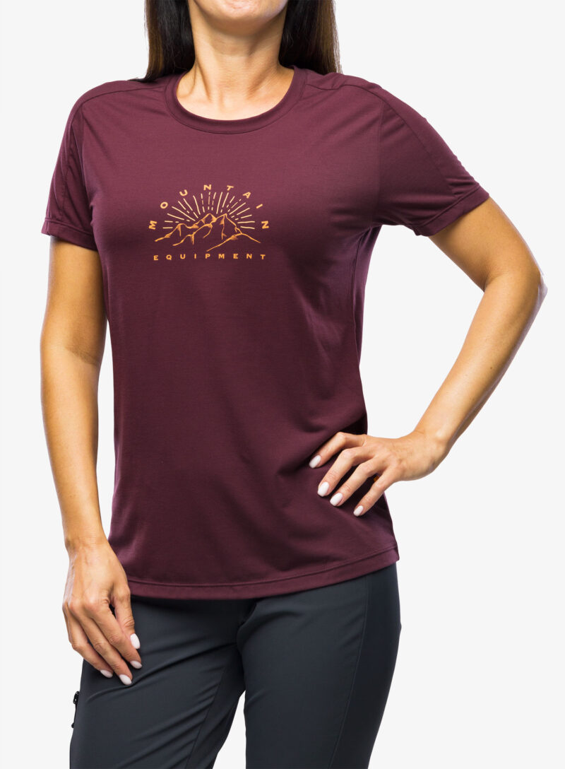 Tricou cu imprimeu femei Mountain Equipment Headpoint Ray Tee - raisin