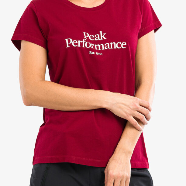 Preţ Tricou cu imprimeu femei Peak Performance Original Tee - rogue red