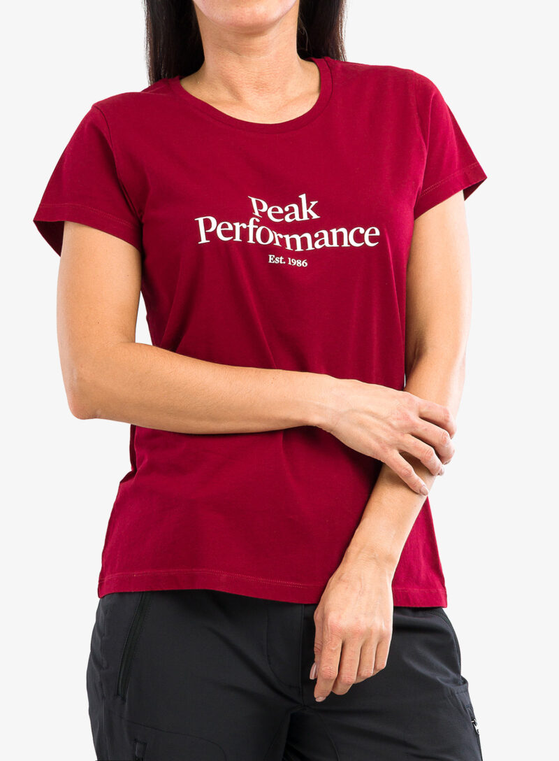 Preţ Tricou cu imprimeu femei Peak Performance Original Tee - rogue red