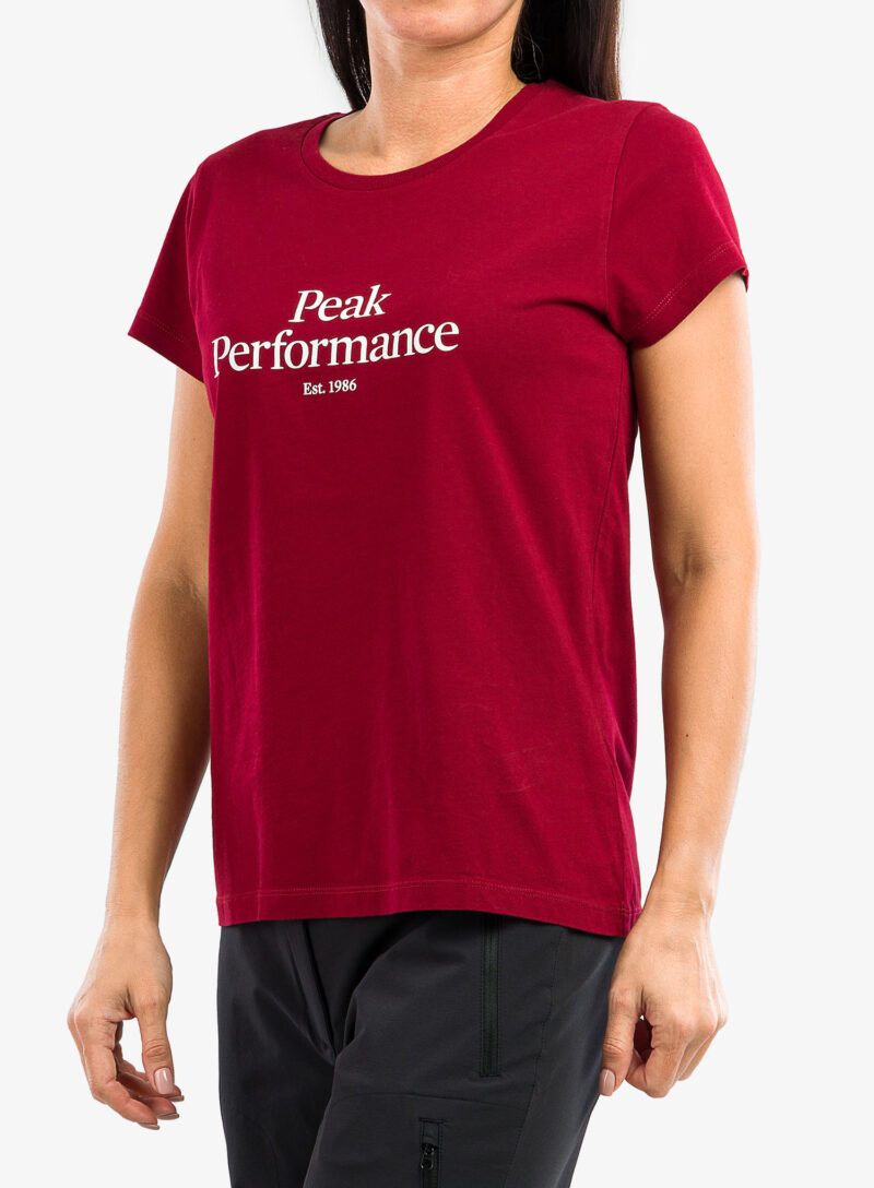 Tricou cu imprimeu femei Peak Performance Original Tee - rogue red