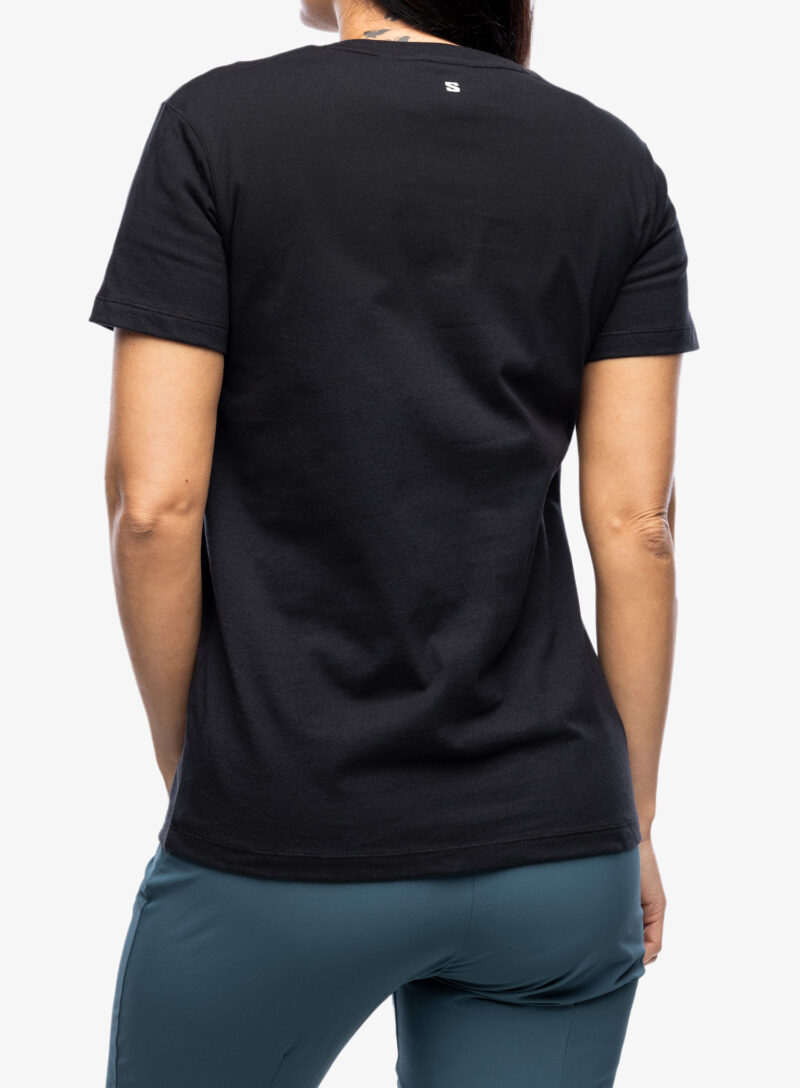 Tricou cu imprimeu femei Salomon Logo S/S  - deep black preţ