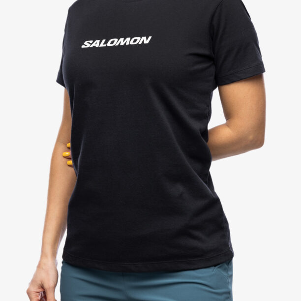 Cumpăra Tricou cu imprimeu femei Salomon Logo S/S  - deep black