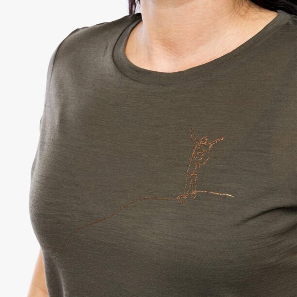 Original Tricou cu imprimeu femei Super.natural Berggluck Tee - black ink/copper