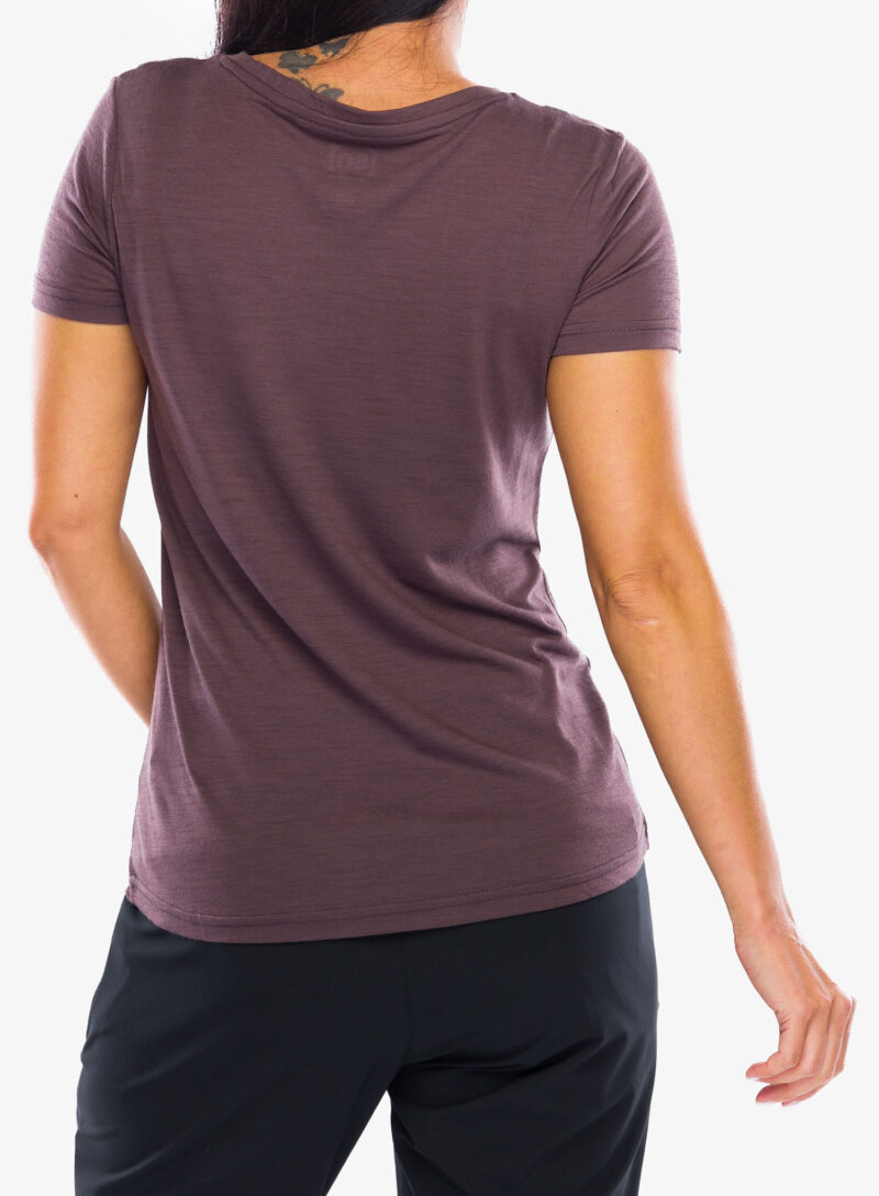 Tricou cu imprimeu femei Super.natural Larissa Tee - raisin/feather grey/roan rouge preţ