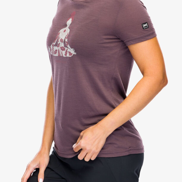 Cumpăra Tricou cu imprimeu femei Super.natural Larissa Tee - raisin/feather grey/roan rouge