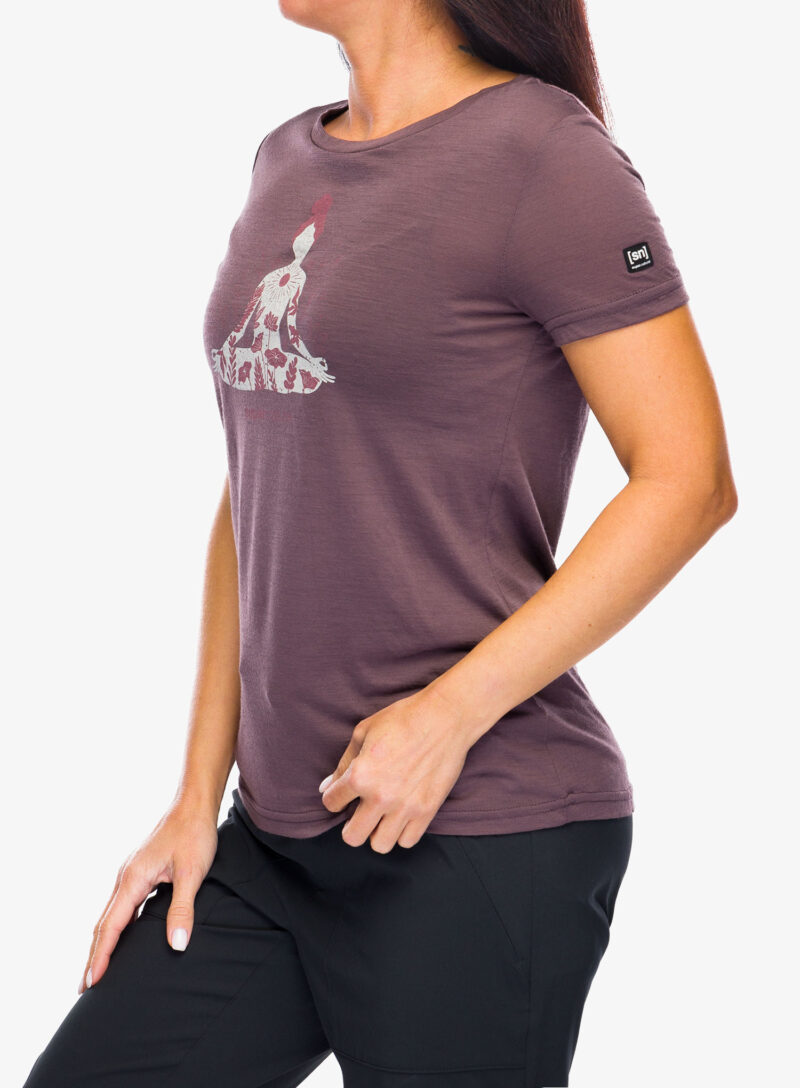 Cumpăra Tricou cu imprimeu femei Super.natural Larissa Tee - raisin/feather grey/roan rouge