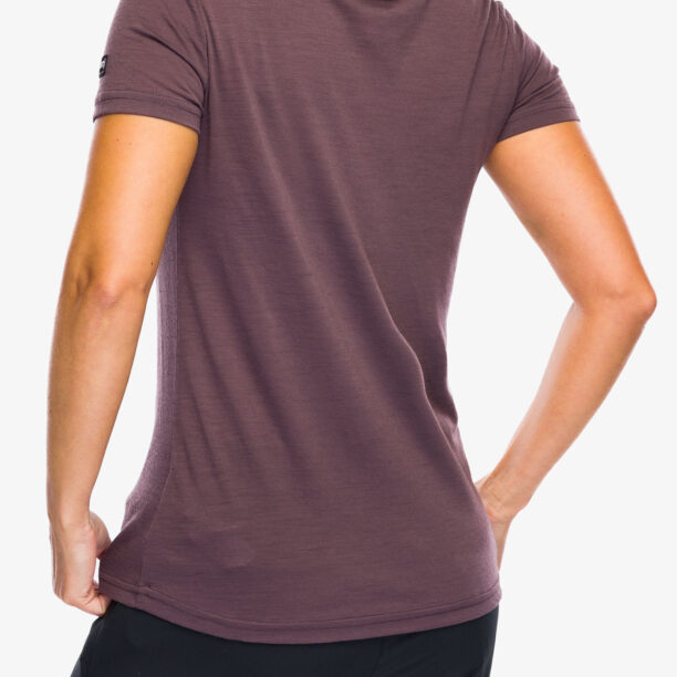 Preţ Tricou cu imprimeu femei Super.natural Larissa Tee - raisin/feather grey/roan rouge