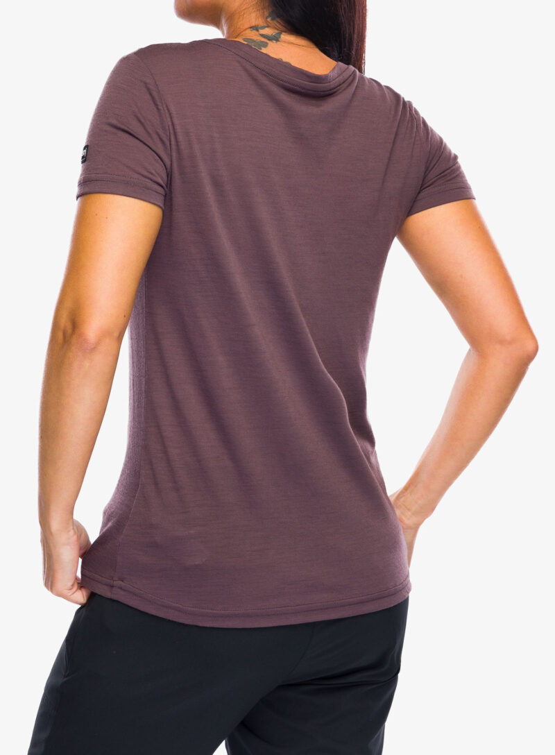 Preţ Tricou cu imprimeu femei Super.natural Larissa Tee - raisin/feather grey/roan rouge