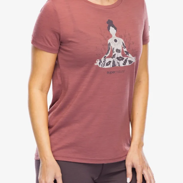 Cumpăra Tricou cu imprimeu femei Super.natural Larissa Tee - roan rouge/feather grey/raisin