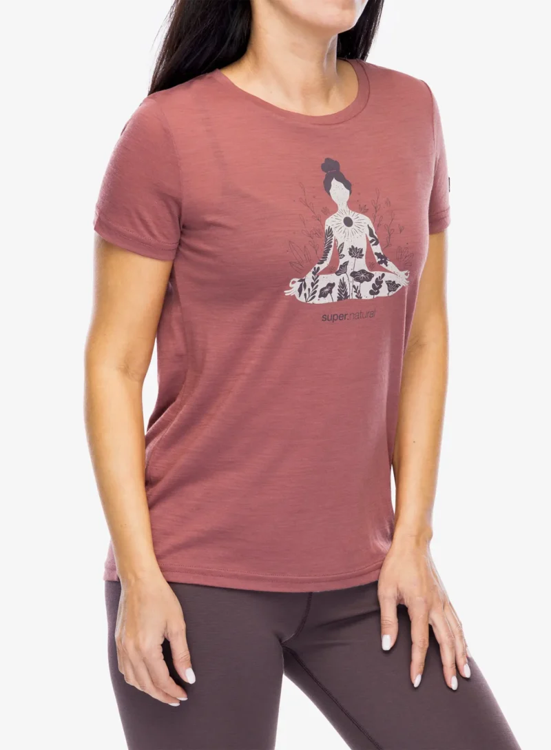 Cumpăra Tricou cu imprimeu femei Super.natural Larissa Tee - roan rouge/feather grey/raisin