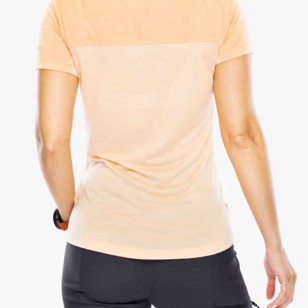 Tricou cu lana merinos femei Icebreaker Merino 125 Cool-Lite Sphere III SS Tee Colour Block - sunstone/feldspar/cb preţ