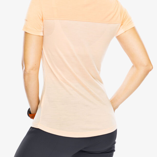 Preţ Tricou cu lana merinos femei Icebreaker Merino 125 Cool-Lite Sphere III SS Tee Colour Block - sunstone/feldspar/cb