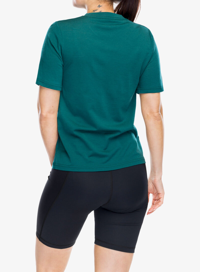 Tricou cu lana merinos femei Mons Royale Icon Merino Air-Con Relaxed Tee - evergreen preţ