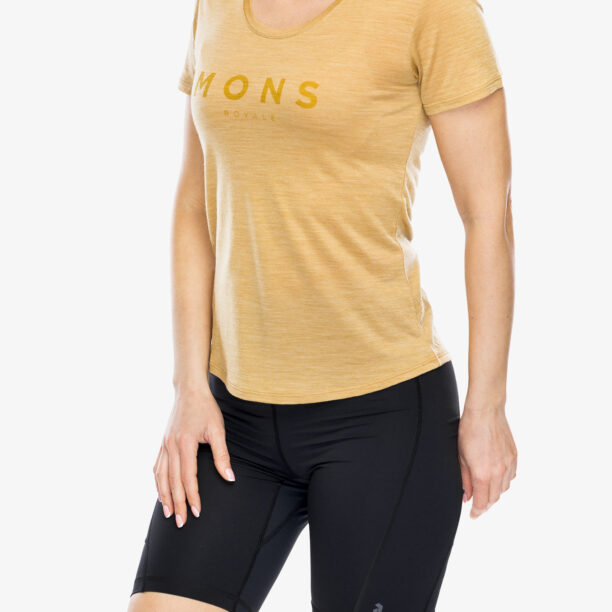 Cumpăra Tricou cu lana merinos femei Mons Royale Zephyr Merino Cool Tee - smokey cumin