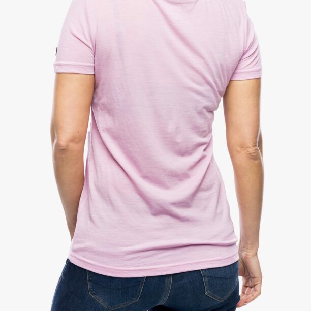 Tricou cu lana merinos femei Super.natural I Love Climbing Tee - mauve mist/b.berry/nat wht preţ