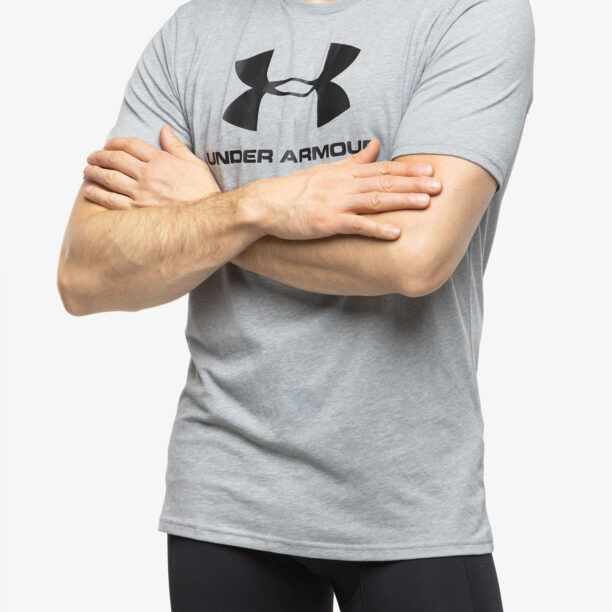 Cumpăra Tricou de antrenament pentru barbati Under Armour Sportstyle Logo Short Sleeve - steel light heather/black