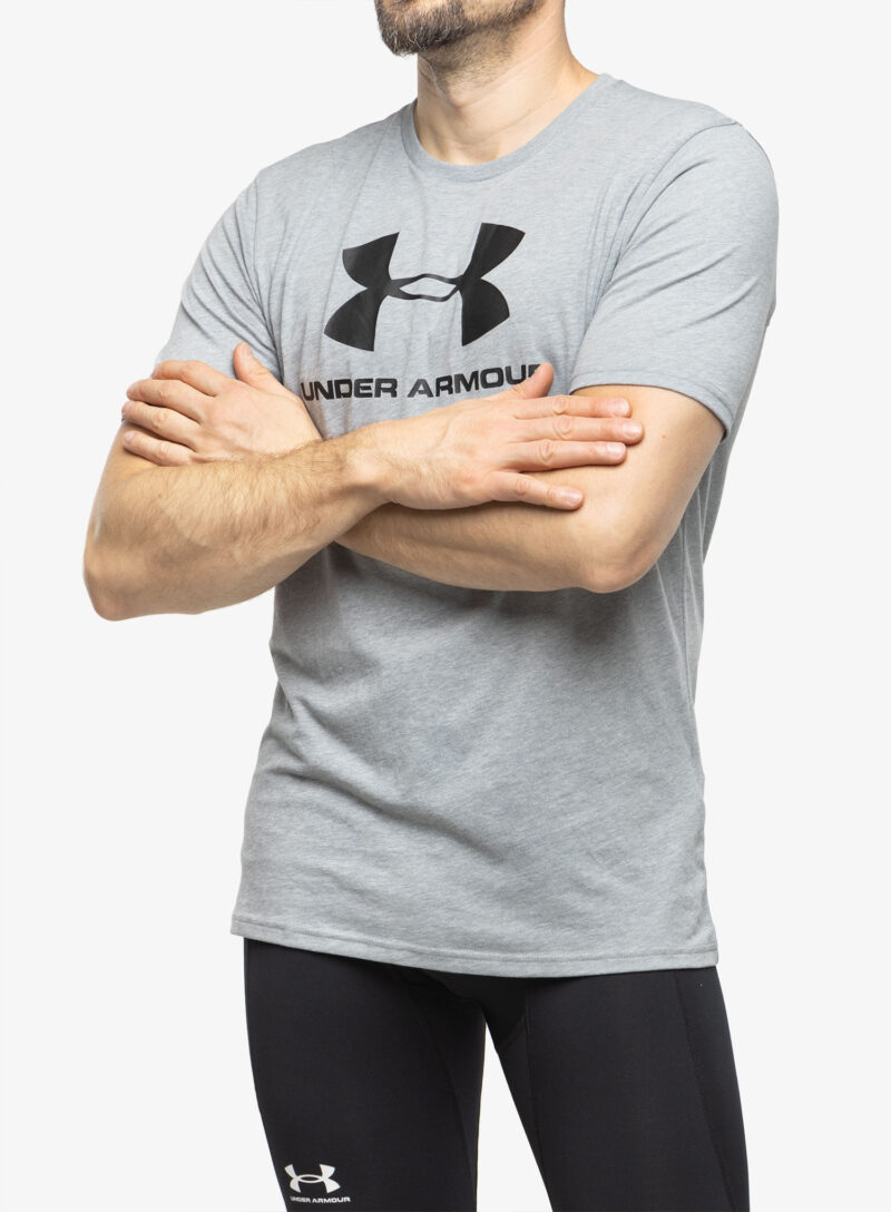 Cumpăra Tricou de antrenament pentru barbati Under Armour Sportstyle Logo Short Sleeve - steel light heather/black