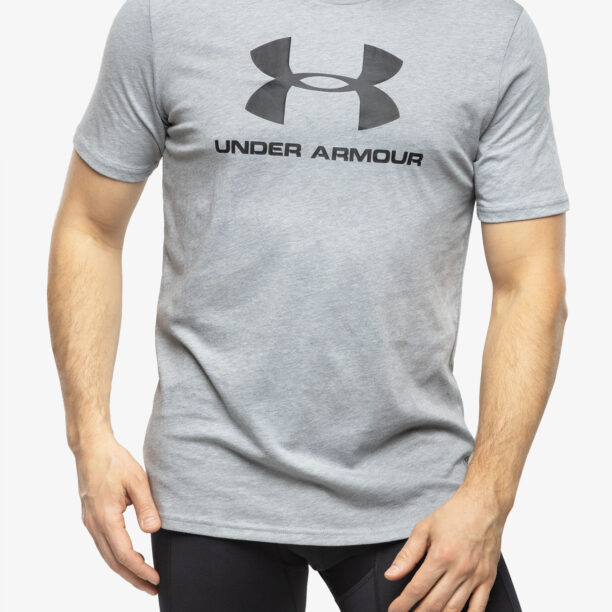 Tricou de antrenament pentru barbati Under Armour Sportstyle Logo Short Sleeve - steel light heather/black