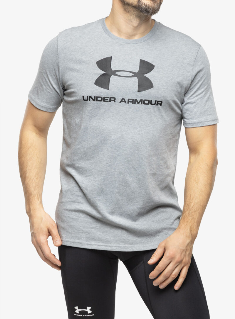 Tricou de antrenament pentru barbati Under Armour Sportstyle Logo Short Sleeve - steel light heather/black