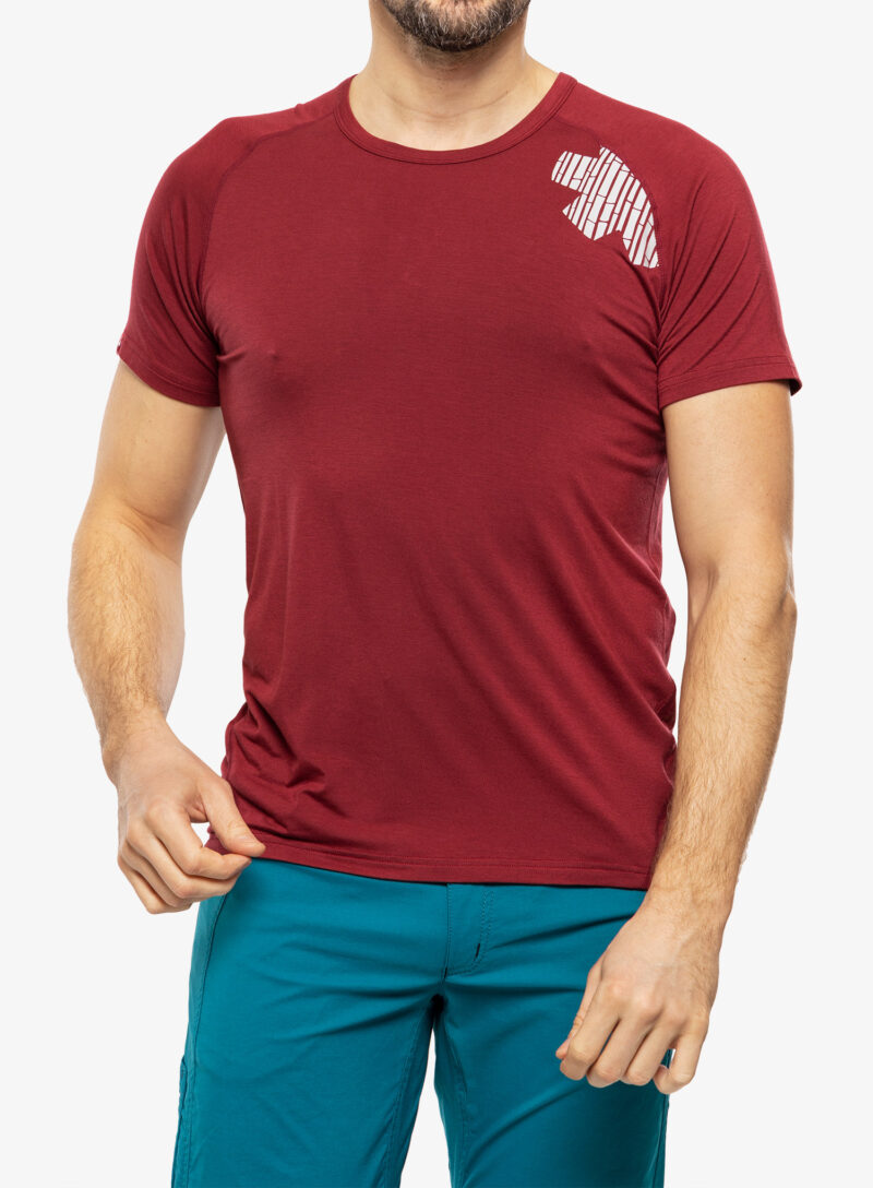 Tricou escaladă Ocun Bamboo T Blossom - wine merlot