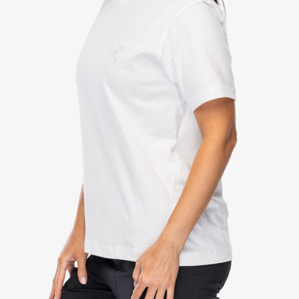 Cumpăra Tricou escaladă femei Arcteryx Kragg Cotton Little Bird Crew SS - white light/white