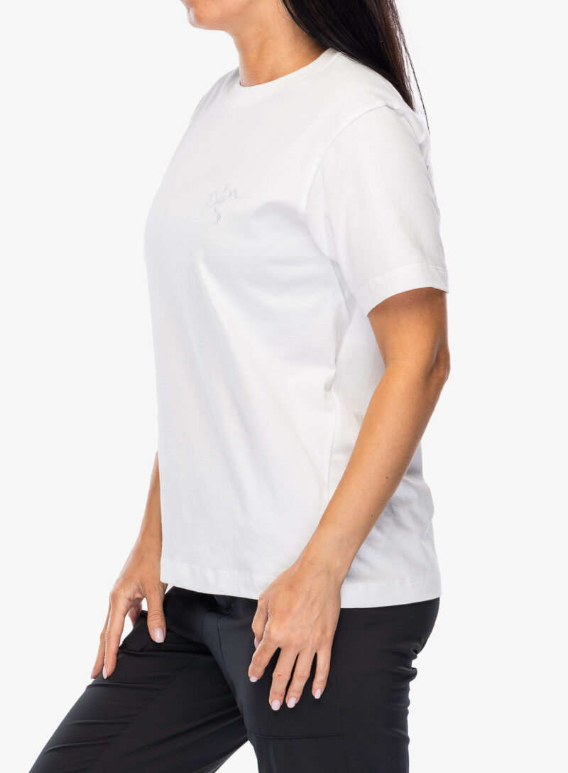 Cumpăra Tricou escaladă femei Arcteryx Kragg Cotton Little Bird Crew SS - white light/white