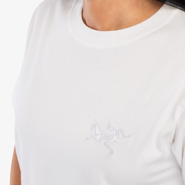 Preţ Tricou escaladă femei Arcteryx Kragg Cotton Little Bird Crew SS - white light/white