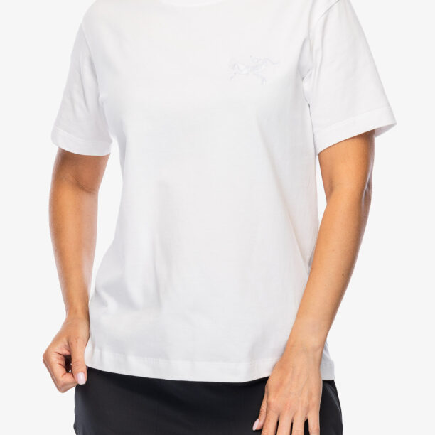 Tricou escaladă femei Arcteryx Kragg Cotton Little Bird Crew SS - white light/white