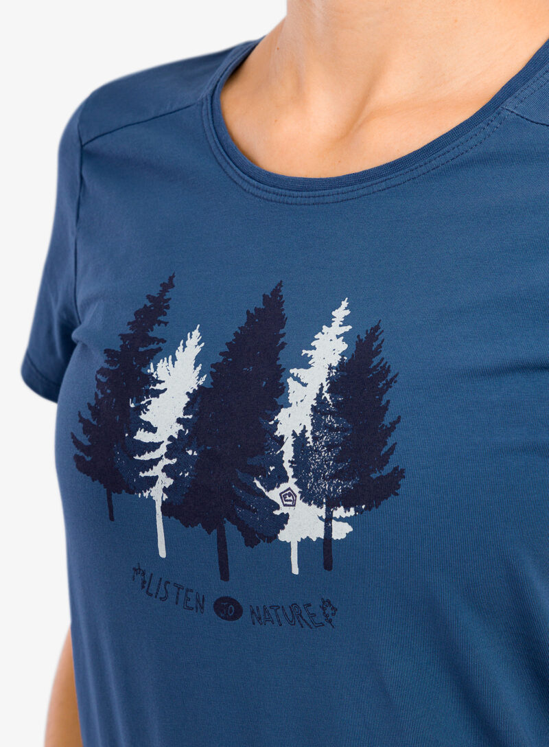 Original Tricou escaladă femei E9 5Trees - vintage blue