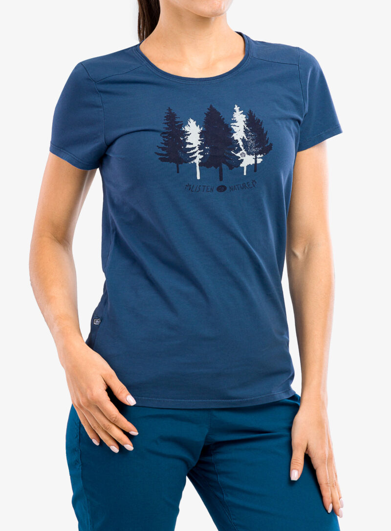 Tricou escaladă femei E9 5Trees - vintage blue