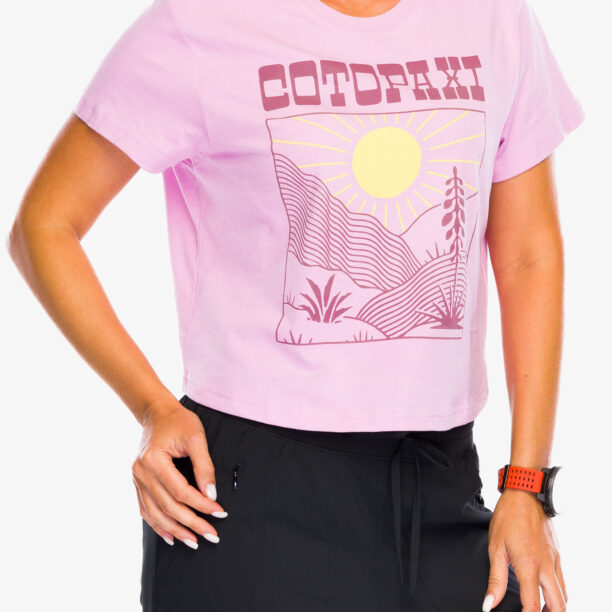 Tricou femei Cotopaxi Western Hills Crop T-Shirt - orchid bloom