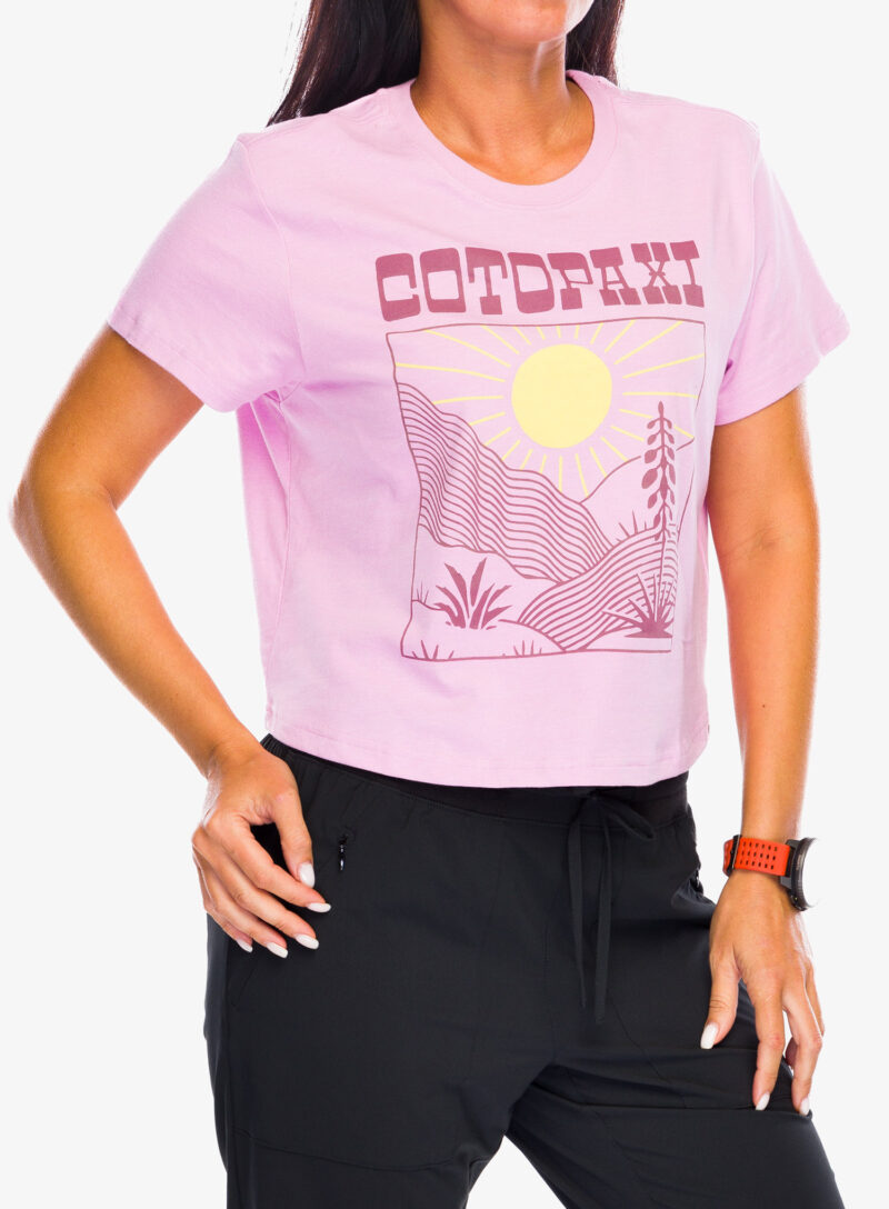 Tricou femei Cotopaxi Western Hills Crop T-Shirt - orchid bloom