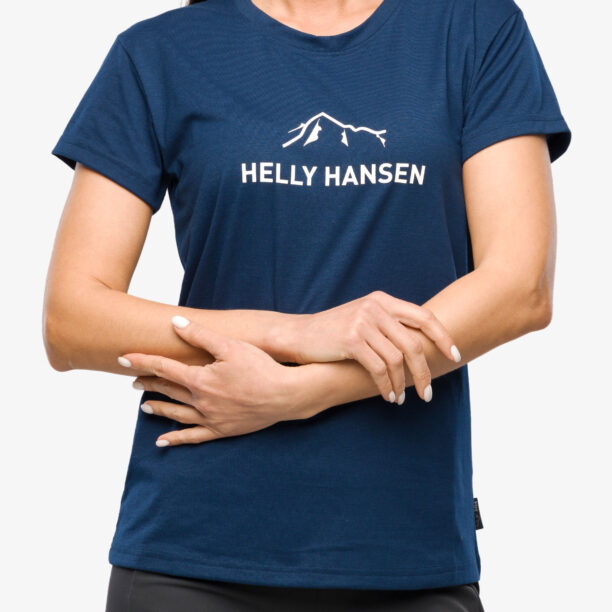 Preţ Tricou femei Helly Hansen Skog Recycled Graph - ocean