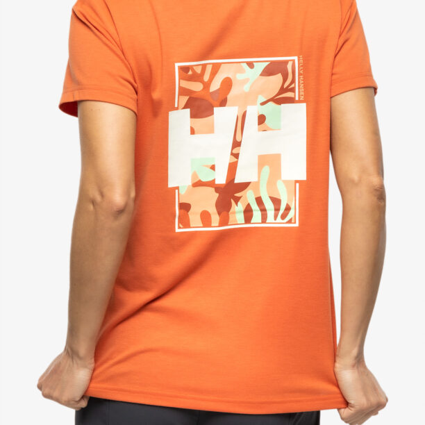 Tricou femei Helly Hansen Skog Recycled Graph - terracotta preţ