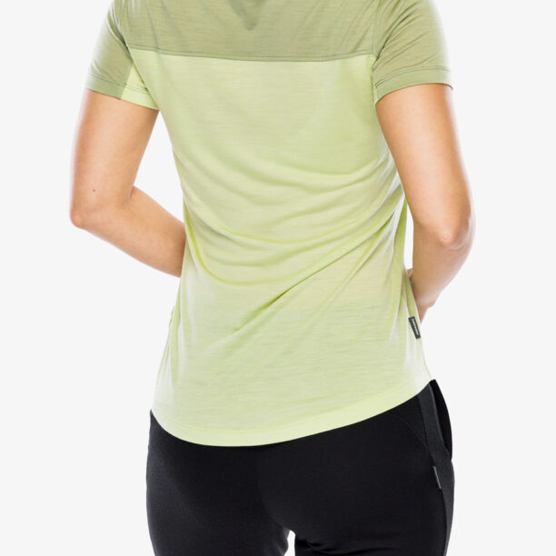 Tricou femei Icebreaker Merino 125 Cool-Lite Sphere III SS Tee Colour Block - glazen/lichen preţ