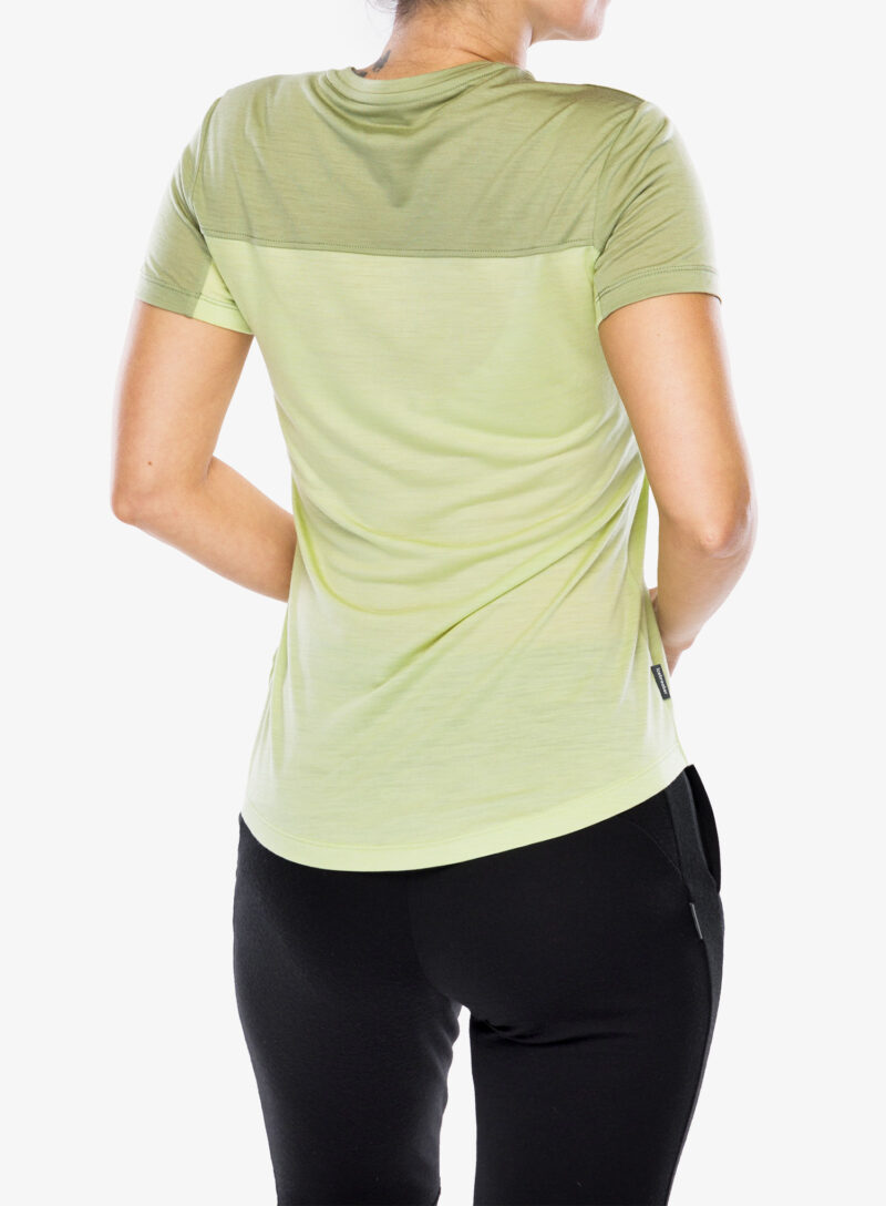 Tricou femei Icebreaker Merino 125 Cool-Lite Sphere III SS Tee Colour Block - glazen/lichen preţ