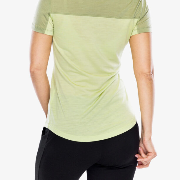 Preţ Tricou femei Icebreaker Merino 125 Cool-Lite Sphere III SS Tee Colour Block - glazen/lichen