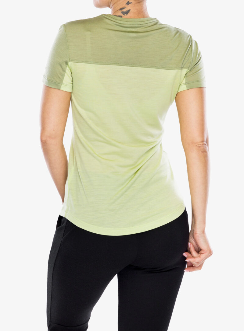 Preţ Tricou femei Icebreaker Merino 125 Cool-Lite Sphere III SS Tee Colour Block - glazen/lichen