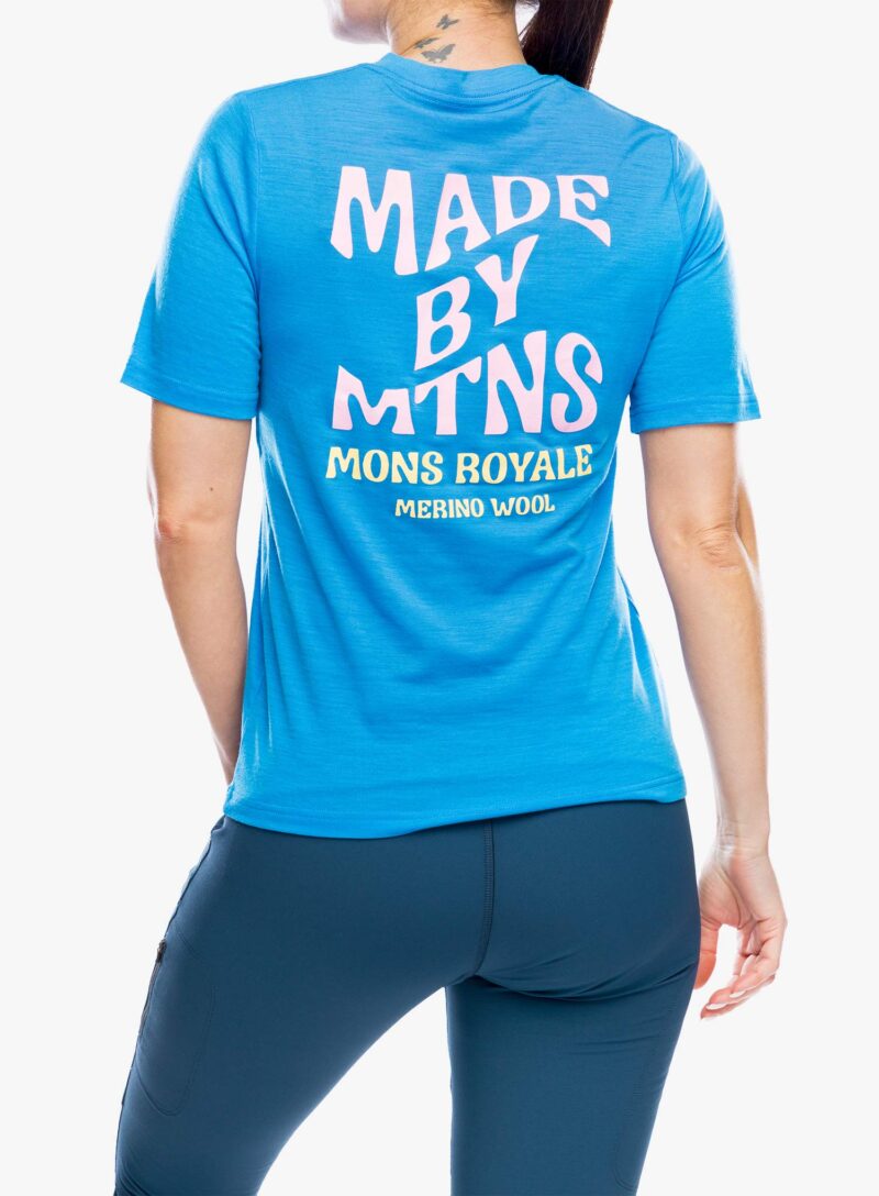 Tricou femei Mons Royale Icon Merino Air-Con Relaxed Tee - pop blue preţ