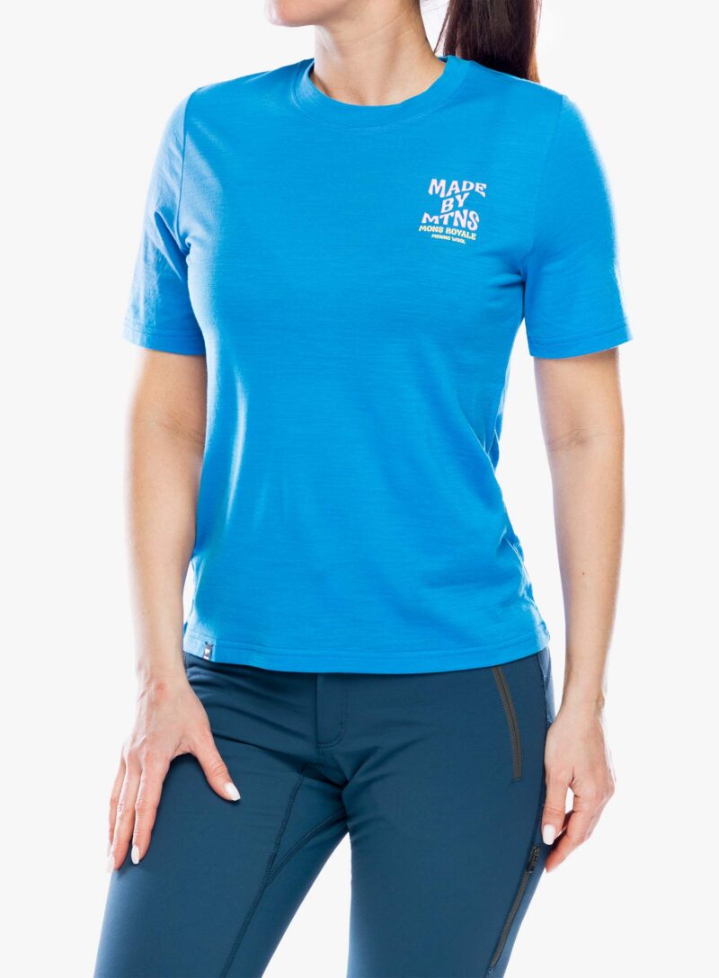 Cumpăra Tricou femei Mons Royale Icon Merino Air-Con Relaxed Tee - pop blue