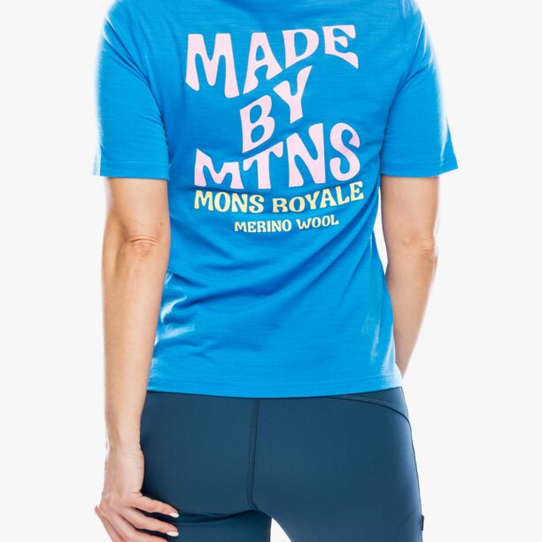 Preţ Tricou femei Mons Royale Icon Merino Air-Con Relaxed Tee - pop blue