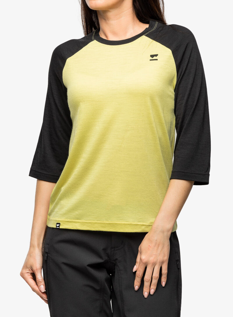 Cumpăra Tricou femei Mons Royale Tarn Merino Shift Raglan 3/4 - black/limelight